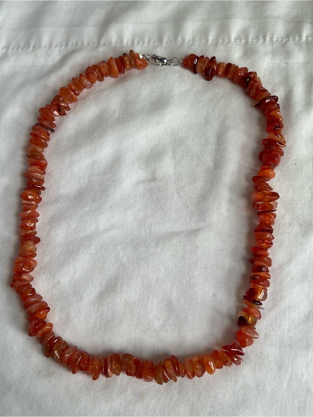 Carnelian sterling silver necklace